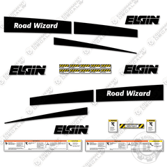 Fits Elgin Road Wizard Decal Kit Vacuum Sweeper - CUSTOM BLACK