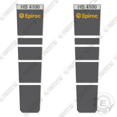 Fits Epiroc HB4100 Hydraulic Hammer Decal Kit