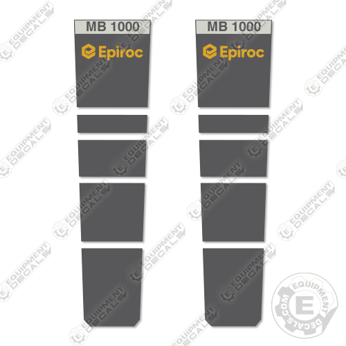 Fits Epiroc MB1000 Decal Kit Hammer