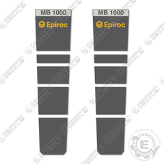 Fits Epiroc MB1000 Decal Kit Hammer