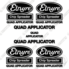 Fits Etnyre Chip Spreader Quad Applicator Decal Kit