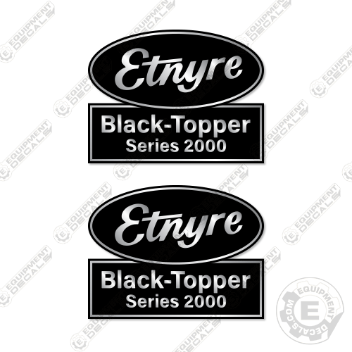 Fits Etnyre Black-Topper Series 2000 Decal Kit Asphalt Distributor (Black/Chrome)