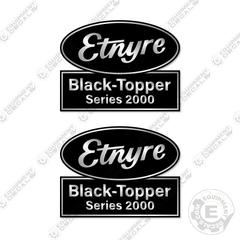 Fits Etnyre Black-Topper Series 2000 Decal Kit Asphalt Distributor (Black/Chrome)