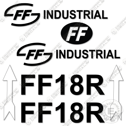 FF Industrial FF18R Decal Kit Mini Excavator