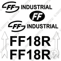 FF Industrial FF18R Decal Kit Mini Excavator