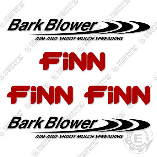 Fits Finn Bark Blower Decal Kit Mulch Spreader