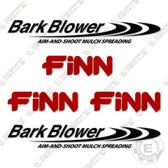 Fits Finn Bark Blower Decal Kit Mulch Spreader