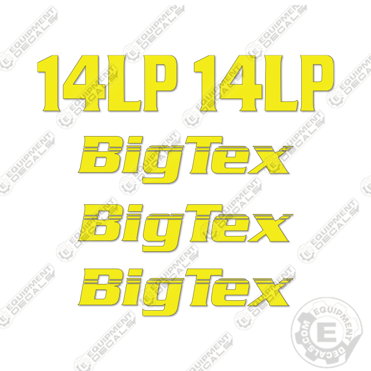 Fits BigTex 14LP Trailer Decal Kit