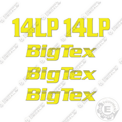 Fits BigTex 14LP Trailer Decal Kit