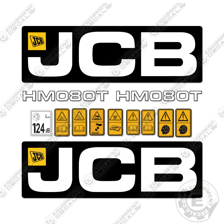 Fits JCB HM080T Decal Kit Hammer