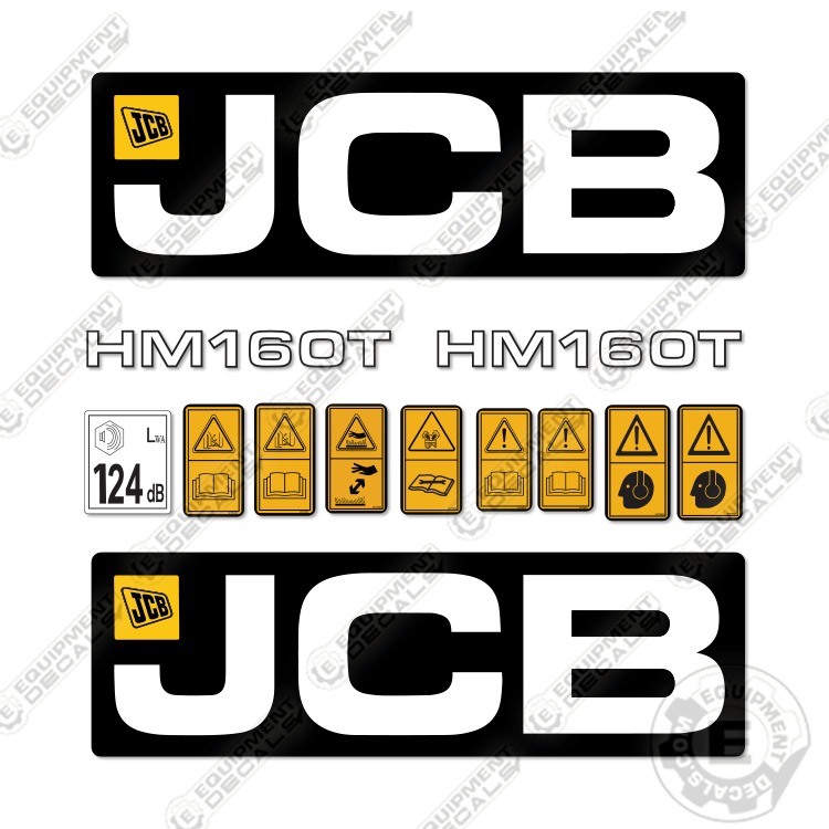 Fits JCB HM160T Decal Kit Hammer