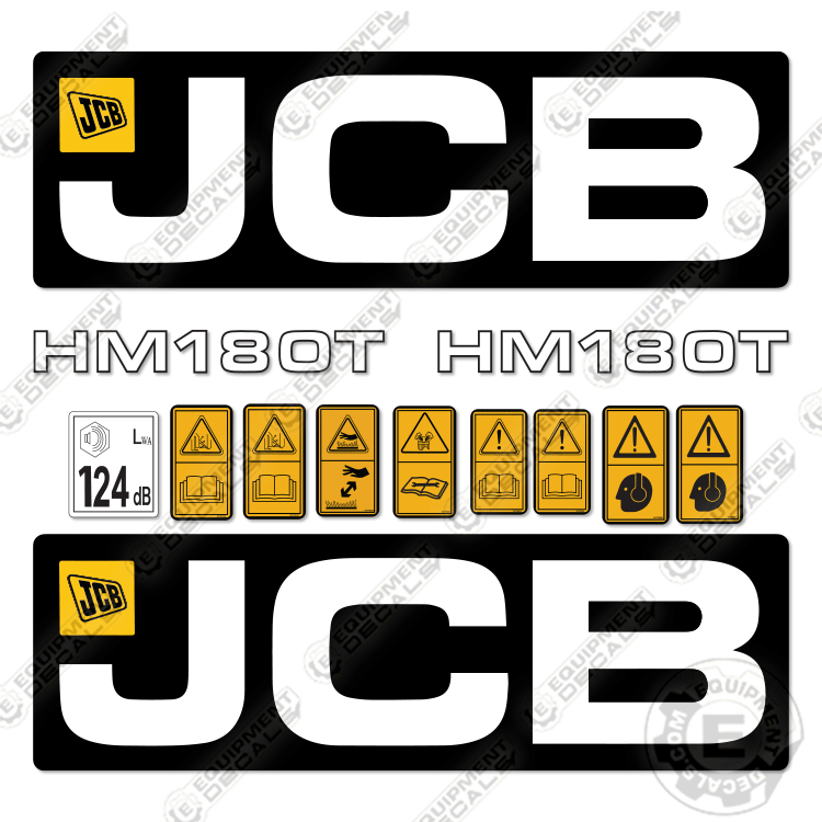 Fits JCB HM180T Decal Kit Hammer