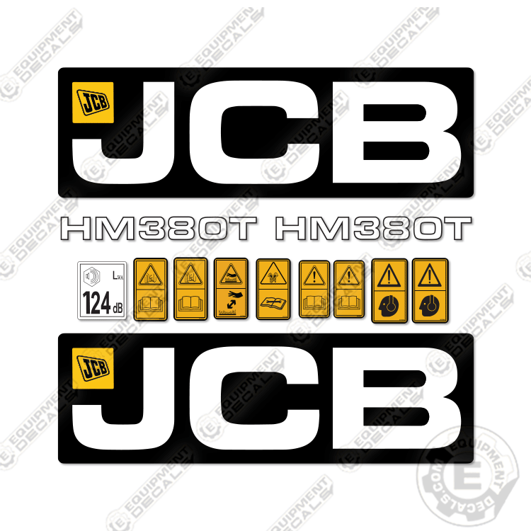 Fits JCB HM380T Decal Kit Hammer