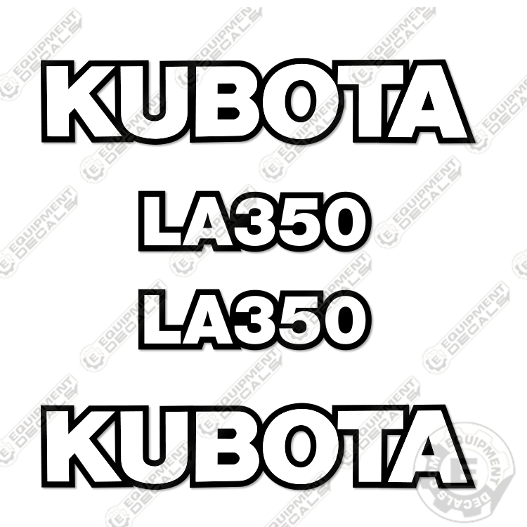 Fits Kubota LA350 Decal Kit Frontend Loader Attachment
