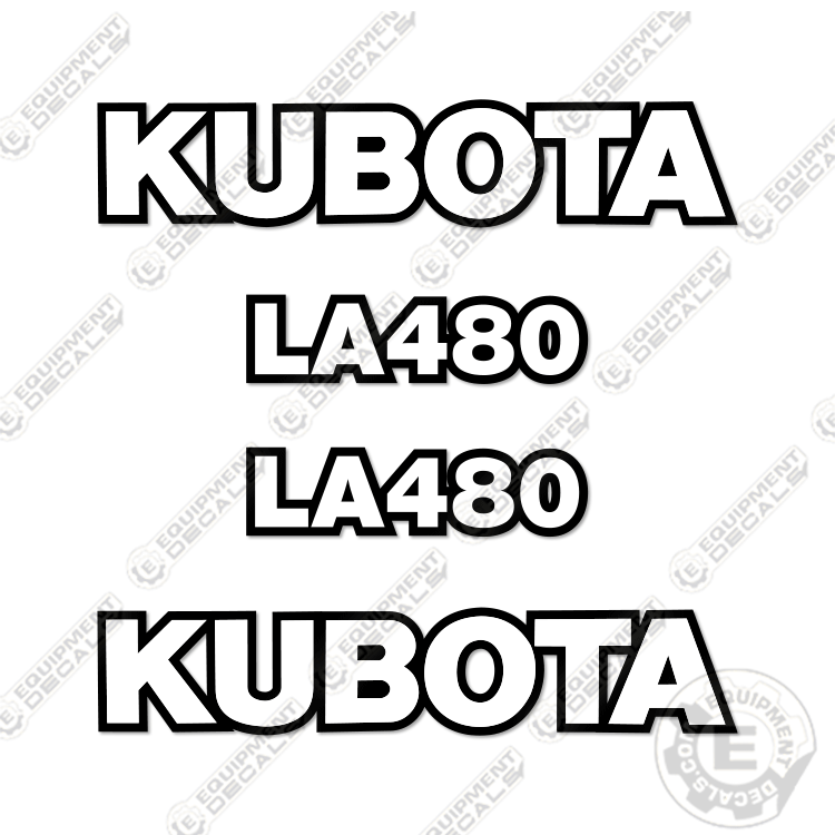 Fits Kubota LA480 Decal Kit Frontend Loader Attachment