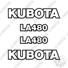 Fits Kubota LA480 Decal Kit Frontend Loader Attachment