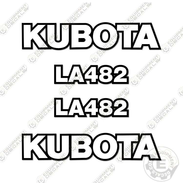 Fits Kubota LA482 Decal Kit Frontend Loader Attachment