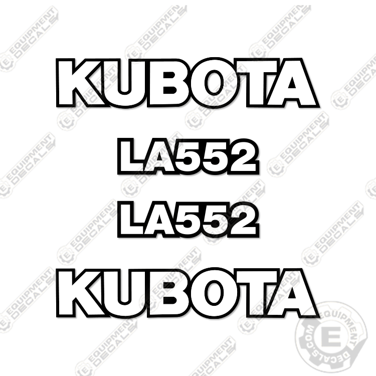 Fits Kubota LA552 Decal Kit Frontend Loader Attachment