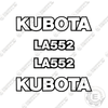 Image of Fits Kubota LA552 Decal Kit Frontend Loader Attachment