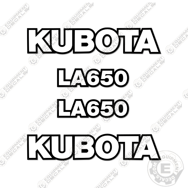 Fits Kubota LA650 Decal Kit Frontend Loader Attachment