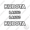 Image of Fits Kubota LA650 Decal Kit Frontend Loader Attachment