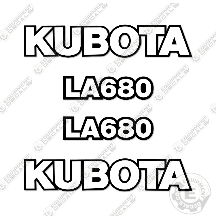 Fits Kubota LA680 Decal Kit Frontend Loader Attachment