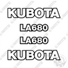 Image of Fits Kubota LA680 Decal Kit Frontend Loader Attachment