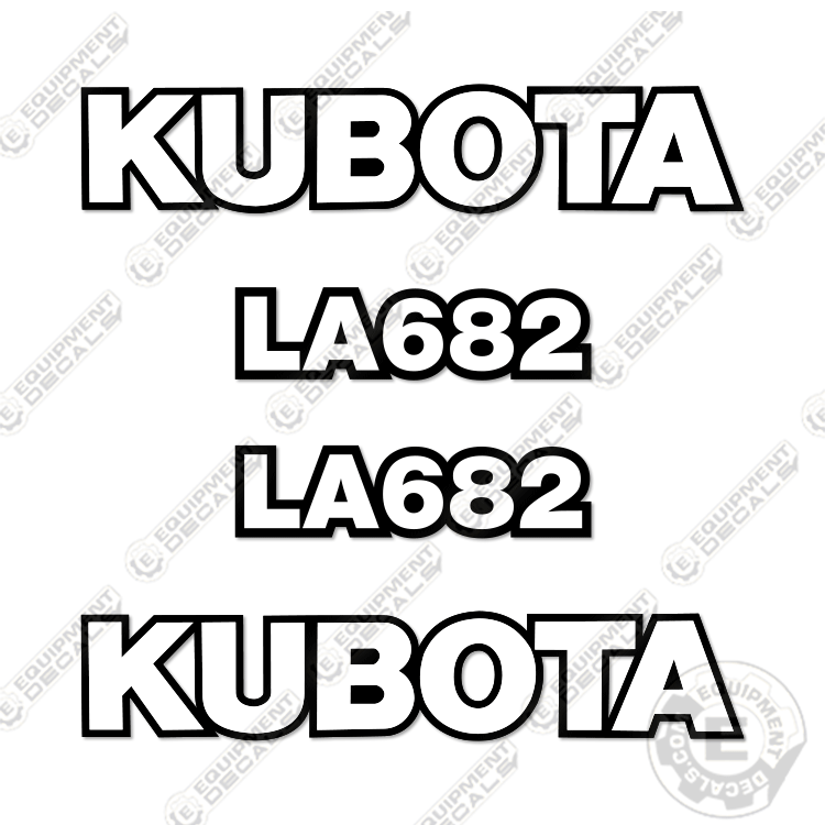 Fits Kubota LA682 Decal Kit Frontend Loader Attachment
