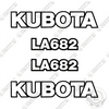 Image of Fits Kubota LA682 Decal Kit Frontend Loader Attachment
