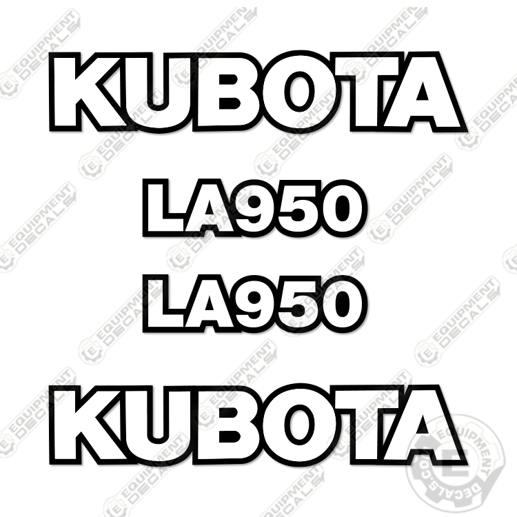 Fits Kubota LA950 Decal Kit Frontend Loader Attachment