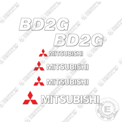 Mitsubishi BD2G Dozer Decal Kit