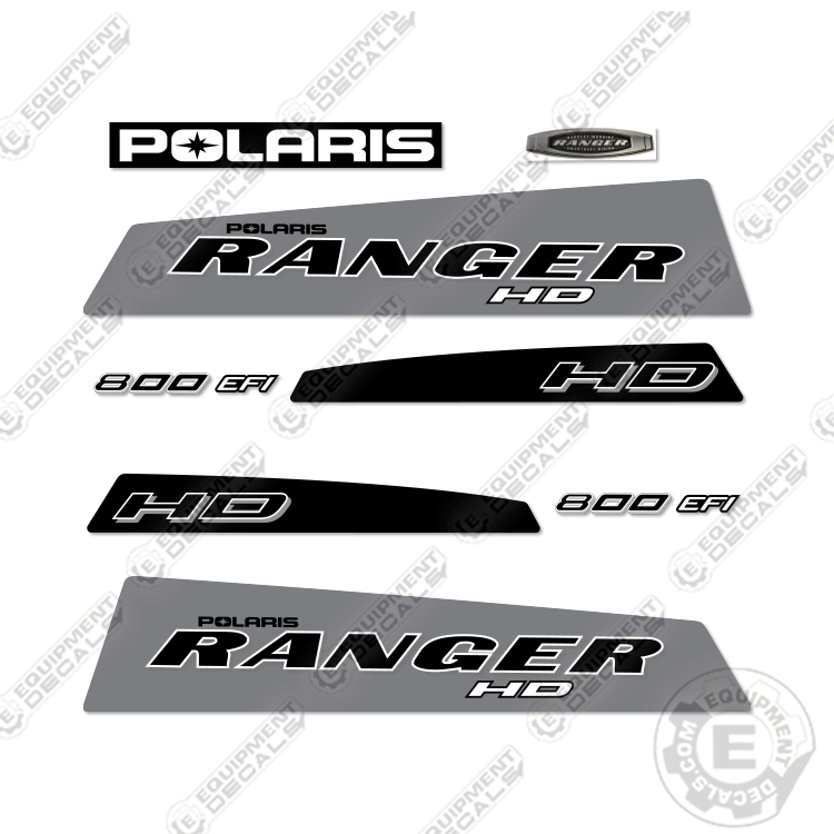 Fits Polaris Ranger 800 EFI HD  Decal Kit Utility Vehicle- Grey