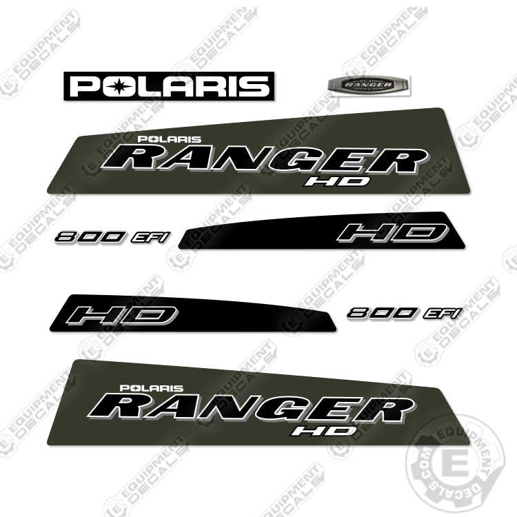 Fits Polaris Ranger 800 EFI HD  Decal Kit Utility Vehicle- Sage Green