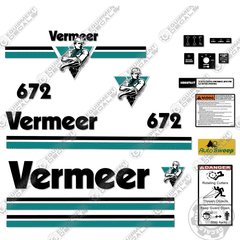Fits Vermeer 672 Decal Kit Stump Grinder