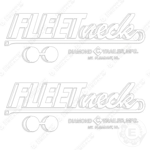 Fits Fleet Neck Trailer Decal Kit 28" Wide