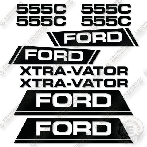 Fits Ford 555C Decal Kit Backhoe Loader - Style 2