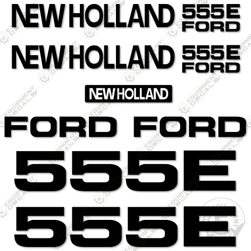 Fits Ford 555E Decal Kit Backhoe