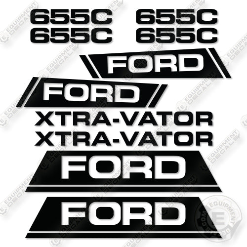 Fits Ford 655C Decal Kit Backhoe Loader - Style 2