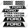Image of Fits Ford 655C Decal Kit Backhoe Loader - Style 2