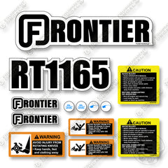 Frontier RT1165 Decal Kit Rotary Tiller -Aftermarket Kit
