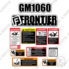 Fits Frontier GM1060 Decal Kit Finish Mower