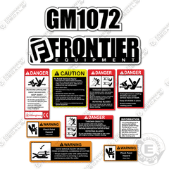 Fits Frontier GM1072 Decal Kit Finish Mower