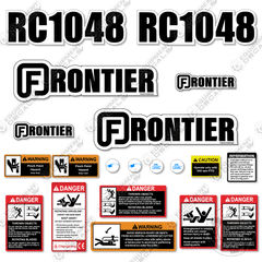 Fits Frontier RC1048 Decal Kit Tractor Rotor Mower