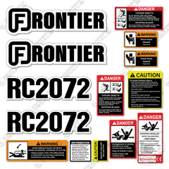 Fits Frontier RC2072 Decal Kit Tractor Rotor Mower