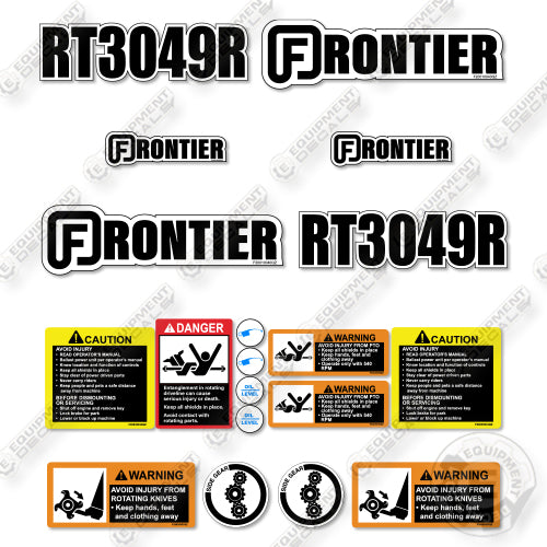 Fits Frontier RT3049R Decal Kit Tiller