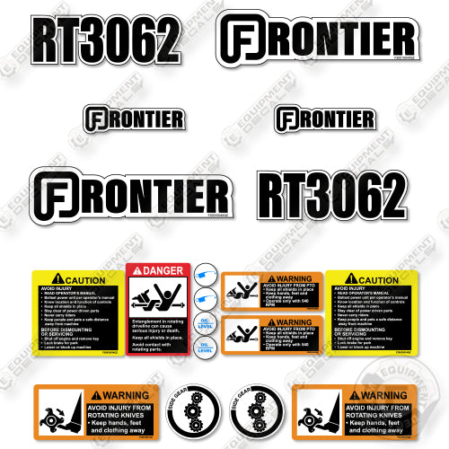 Fits Frontier RT3062 Decal Kit Tiller