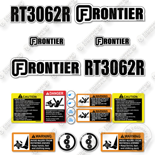 Fits Frontier RT3062R Decal Kit Tiller
