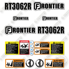 Fits Frontier RT3062R Decal Kit Tiller