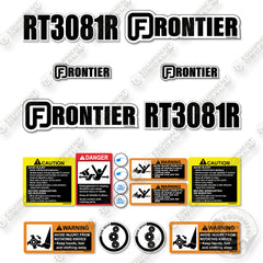 Fits Frontier RT3081R Decal Kit Tiller
