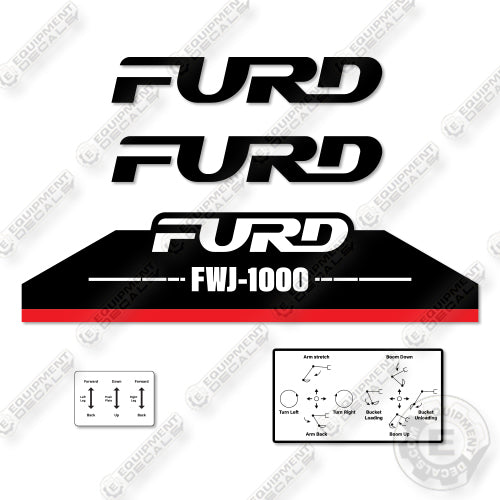 Furd FWJ1000 Decal Kit Excavator - Aftermarket Kit